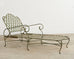 Rose Tarlow Style Iron Lattice Garden Chaise Longue