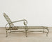 Rose Tarlow Style Iron Lattice Garden Chaise Longue