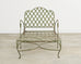 Rose Tarlow Style Iron Lattice Garden Chaise Longue