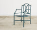 Set of Ten Neoclassical Style Iron Garden Dining Chairs