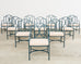 Set of Ten Neoclassical Style Iron Garden Dining Chairs