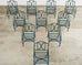 Set of Ten Neoclassical Style Iron Garden Dining Chairs