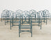 Set of Ten Neoclassical Style Iron Garden Dining Chairs