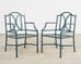 Set of Ten Neoclassical Style Iron Garden Dining Chairs