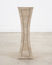 Tessellated Stone Brass Pedestal Stand Maitland Smith Style