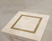 Tessellated Stone Brass Pedestal Stand Maitland Smith Style