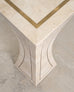 Tessellated Stone Brass Pedestal Stand Maitland Smith Style