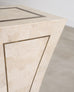 Tessellated Stone Brass Pedestal Stand Maitland Smith Style