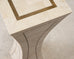 Tessellated Stone Brass Pedestal Stand Maitland Smith Style
