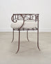 20th C. French Neoclassical Iron Tête-À-Tête Garden Bench