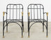 Set Four Bronze Lions Head Garden Chairs After Giacometti