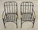 Set Four Bronze Lions Head Garden Chairs After Giacometti