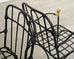 Set Four Bronze Lions Head Garden Chairs After Giacometti