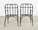 Set Four Bronze Lions Head Garden Chairs After Giacometti