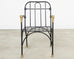 Set Four Bronze Lions Head Garden Chairs After Giacometti