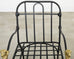 Set Four Bronze Lions Head Garden Chairs After Giacometti