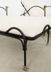 Pair Tetes de Lionnes Bronze Iron Chaise Longues After Giacometti