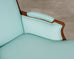Louis XV Style Bergère Lounge Chair in Tiffany Blue + Ottoman