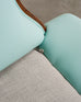 Louis XV Style Bergère Lounge Chair in Tiffany Blue + Ottoman
