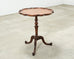 Georgian Style Carved Mahogany Pie Crust Tripod Drinks Table