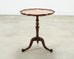 Georgian Style Carved Mahogany Pie Crust Tripod Drinks Table