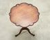 Georgian Style Carved Mahogany Pie Crust Tripod Drinks Table