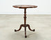 Georgian Style Carved Mahogany Pie Crust Tripod Drinks Table