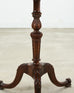 Georgian Style Carved Mahogany Pie Crust Tripod Drinks Table