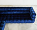 Todd Merrill Custom Sectional Sofa Ottoman Blue Velvet