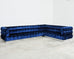 Todd Merrill Custom Sectional Sofa Ottoman Blue Velvet