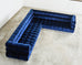 Todd Merrill Custom Sectional Sofa Ottoman Blue Velvet