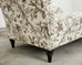 French Toile de Jouy Flora and Fauna Upholstered Daybed Chaise