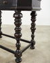 Portuguese Style Ebonized Spinet Secretary Desk by Tommy Bahama