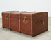 Early 20th Century Art Deco Canvas and Bentwood Steamer Trunk