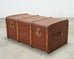 Early 20th Century Art Deco Canvas and Bentwood Steamer Trunk