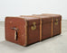 Early 20th Century Art Deco Canvas and Bentwood Steamer Trunk