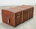 Early 20th Century Art Deco Canvas and Bentwood Steamer Trunk
