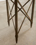 Formations Patinated Iron Travertine Triangular Drink Table