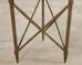 Formations Patinated Iron Travertine Triangular Drink Table