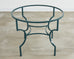 Neoclassical Style Travertine Iron Garden Dining Table