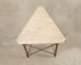 Formations Patinated Iron Travertine Triangular Drink Table