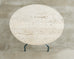 Neoclassical Style Travertine Iron Garden Dining Table