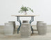 Set of Six Ceramic Drum Garden Stools or Drink Table