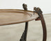 Chinese Qing Style Brass Tray Table with Dragon Supports