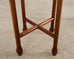 Asian Etched Brass Tray Table on Four Leg Stand