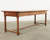 19th Century French Provincial Fruitwood Farmhouse Trestle Dining Table