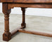 Country French Provincial Hardwood Farmhouse Trestle Dining Table