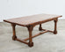 Country French Provincial Hardwood Farmhouse Trestle Dining Table