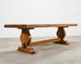 Country French Oak Farmhouse Trestle Dining Table 7.8 Ft
