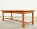 Country French Provincial Fruitwood Farmhouse Trestle Dining Table